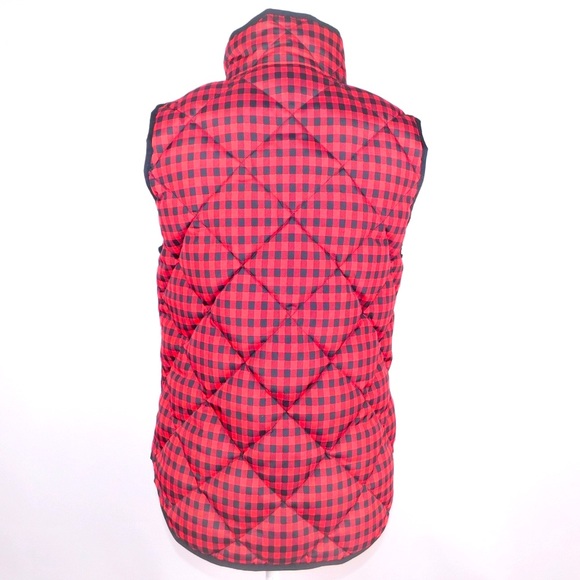 J.CREW Red & Black Vest Down Filled - Picture 3 of 4